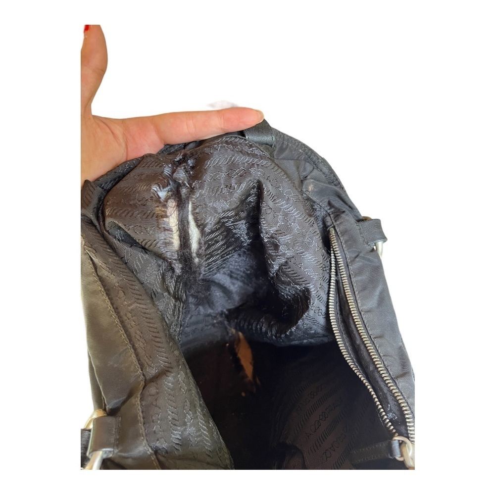 PRADA Nylon and Leather bag Black - Picture 6 of 10
